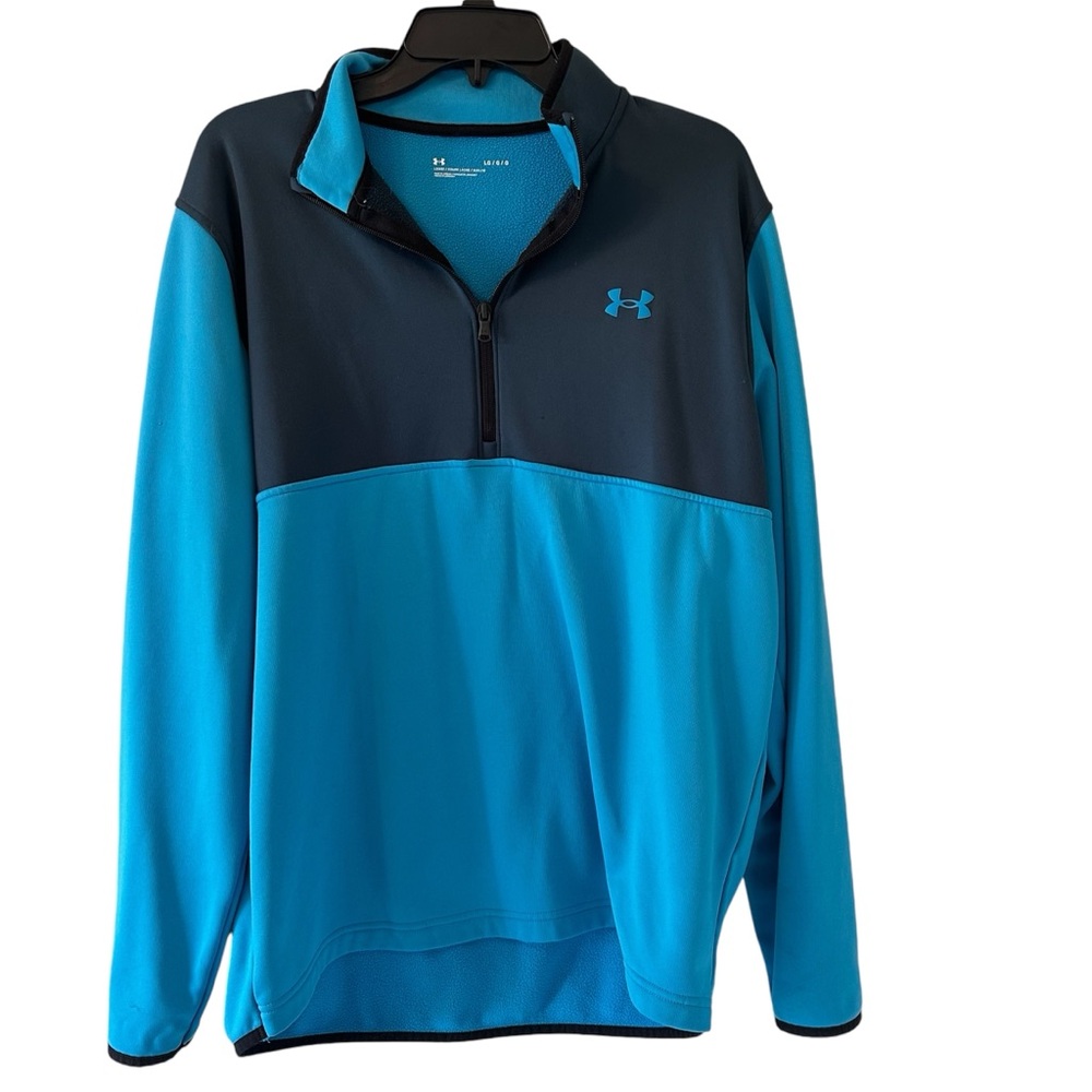 Men’s Blue Under Armour Half Zip Pullover Size Large